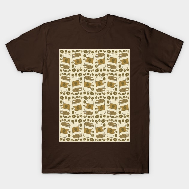 coffee pattern T-Shirt by TASCHE